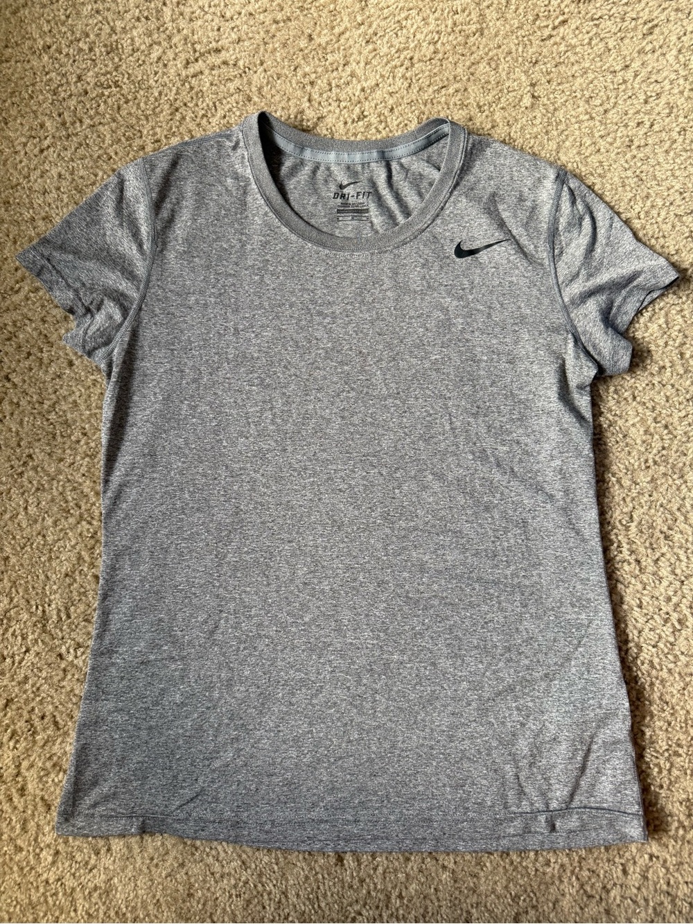 Nike Legend Dri-FIT Short Sleeve Training Tee Heather Gray - Size Medium